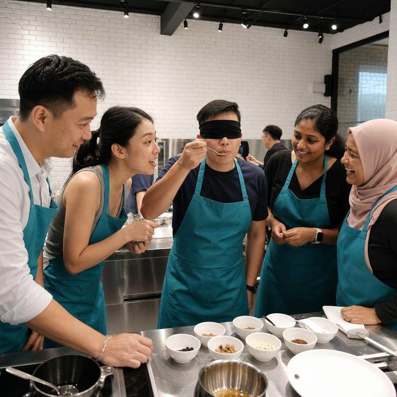 Blind Chef cooking activity in Singapore