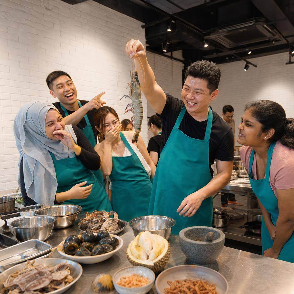 Fear Factor cooking activity in Singapore