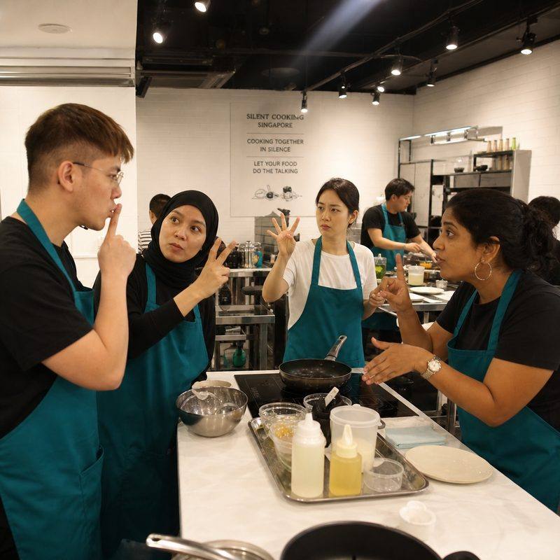 Silent Killer non-verbal cooking team building activity
