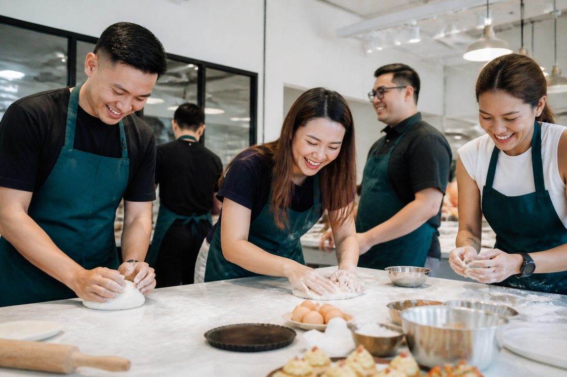 Chef pop-up and cooking workshop in the studio