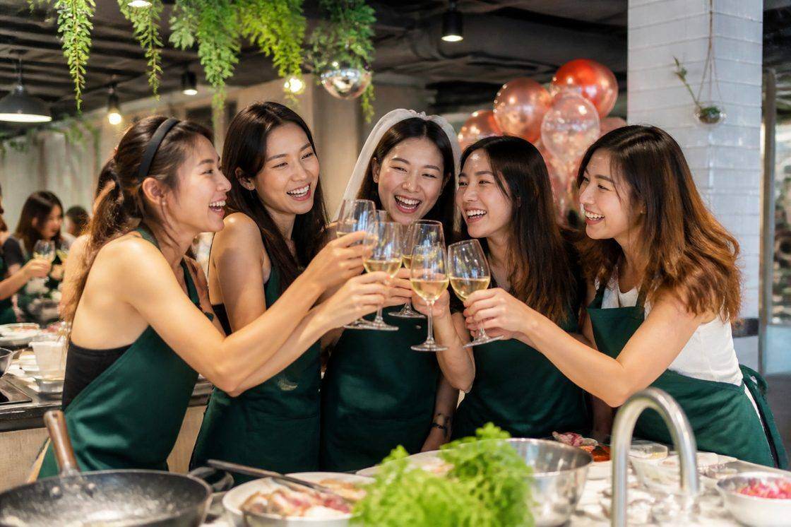 Private party hosted in the D'Open Kitchen studio