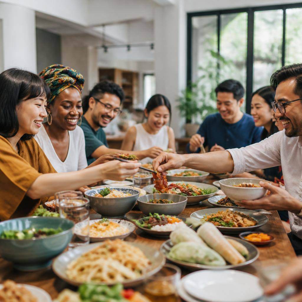 Around the World Dinner cooking activity in Singapore