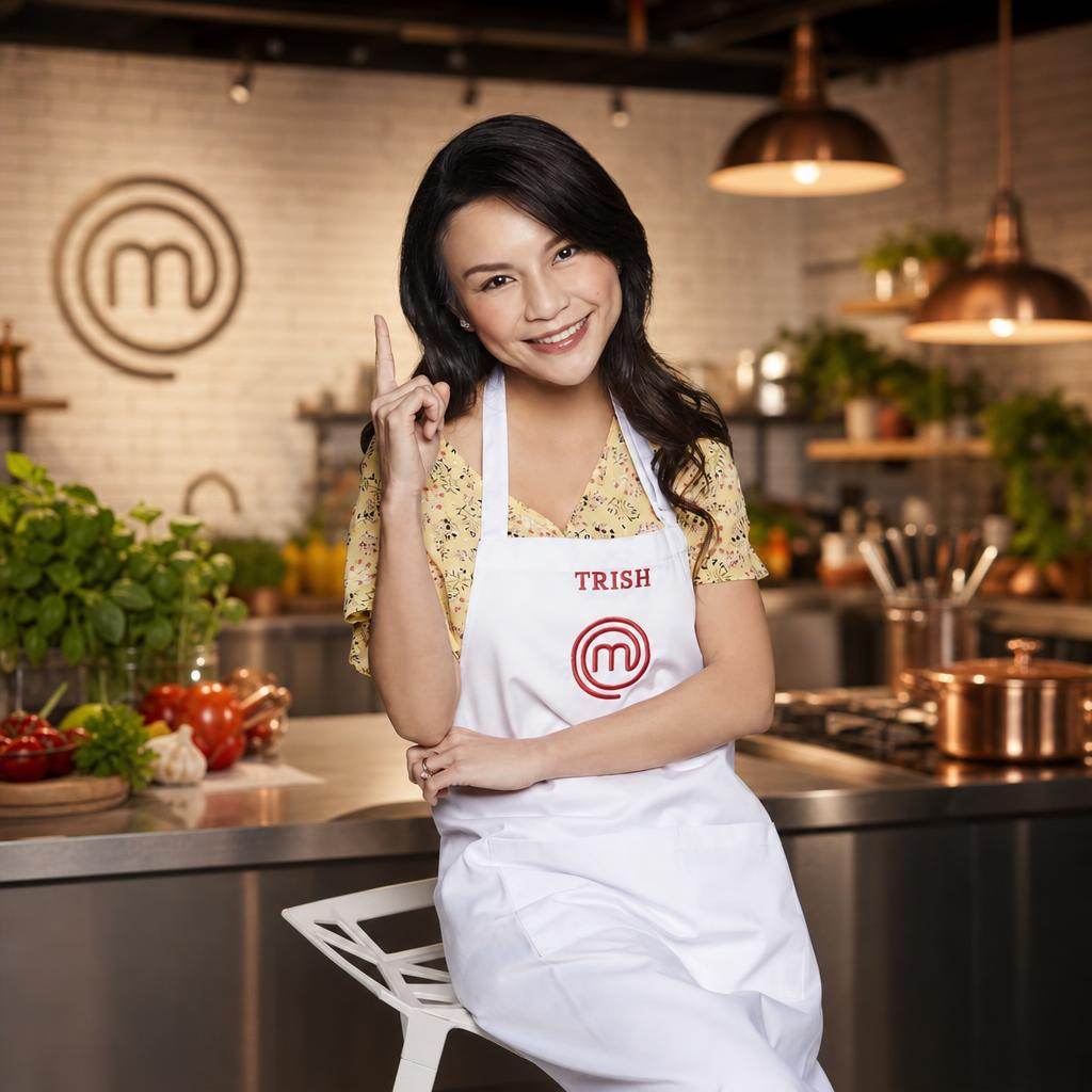 Trish Yee, founder of D'Open Kitchen, in her MasterChef Singapore apron